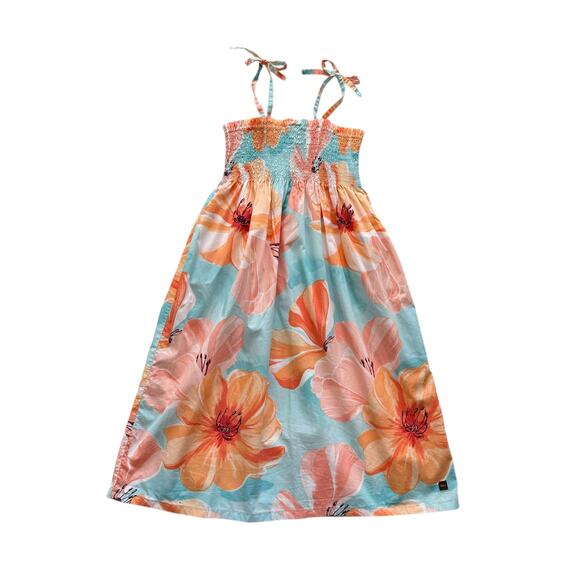 Tea Collection Mojave Desert Floral Smocked Midi Dress Size 7 - Picture 3 of 4